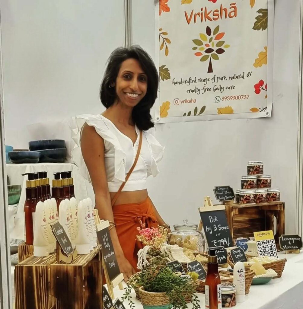 Mythreyee Venkatesh flies jets at 6 AM and ships her skincare orders by 6 PM. A pilot’s calm meets a founder’s chaos. The story of how Vriksha Essentials came to be. Vriksha essentials took off when pilot Mythreyee Venkatesh traded long-haul flights for late-night formulation trials. Her first leap—a handmade lip balm—ended her husband’s allergy for good. Since then, Vriksha’s pure, essential oil blends have built a customer base that never looks back once they’ve smelled the real thing.