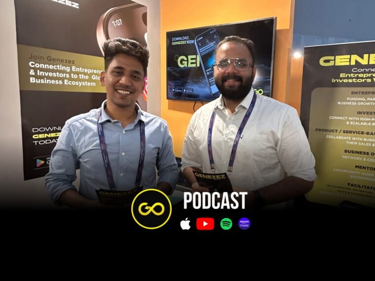 Genezez founders Aiju T Biju and Athul Peter introducing their founder-first networking platform
