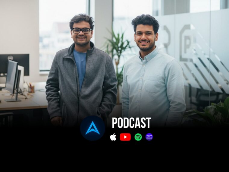 Axxentraa founder Tushar Sharma demonstrating modular drone kit components with BLDC motors